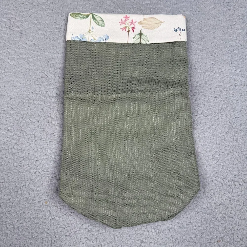 Longaberger Beverage Wine Carrier Tote Liner Botanical Sage Fabric 2313435 New